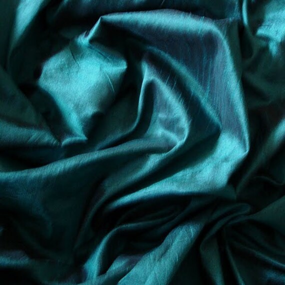 Greenish Blue Art Silk Fabric By The Yard Silk Curtain Fabric Etsy