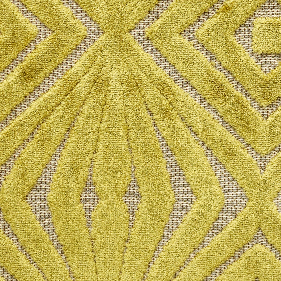 Chartreuse  Velvet Fabric By The Yard Jacquard Velvet Etsy