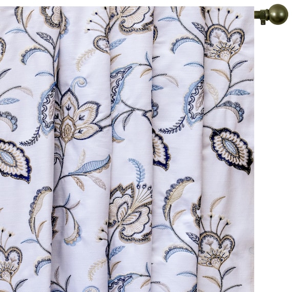 Floral Glory Stickerei Stoff Meterware, Baumwolle Stickstoff