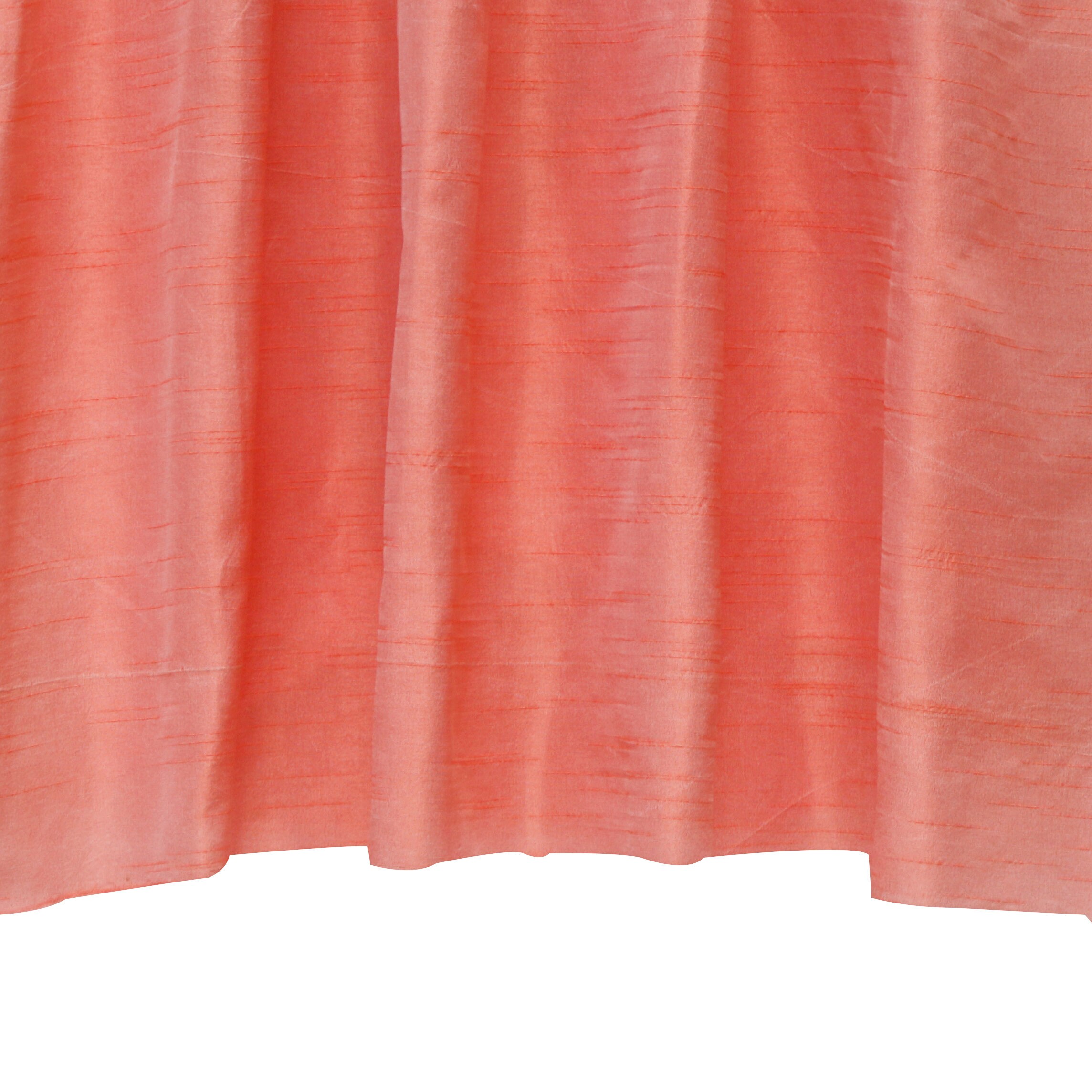 Coral Orange Art Silk Fabric By The Yard Faux Silk Curtain Etsy