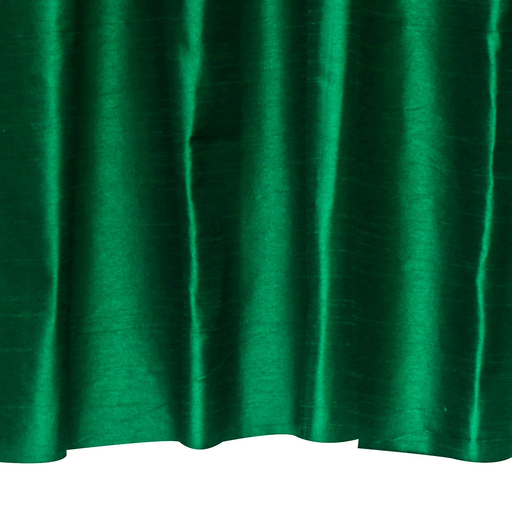 Dark Emerald Green Art Silk Curtain Panels Faux Silk Curtains Etsy UK