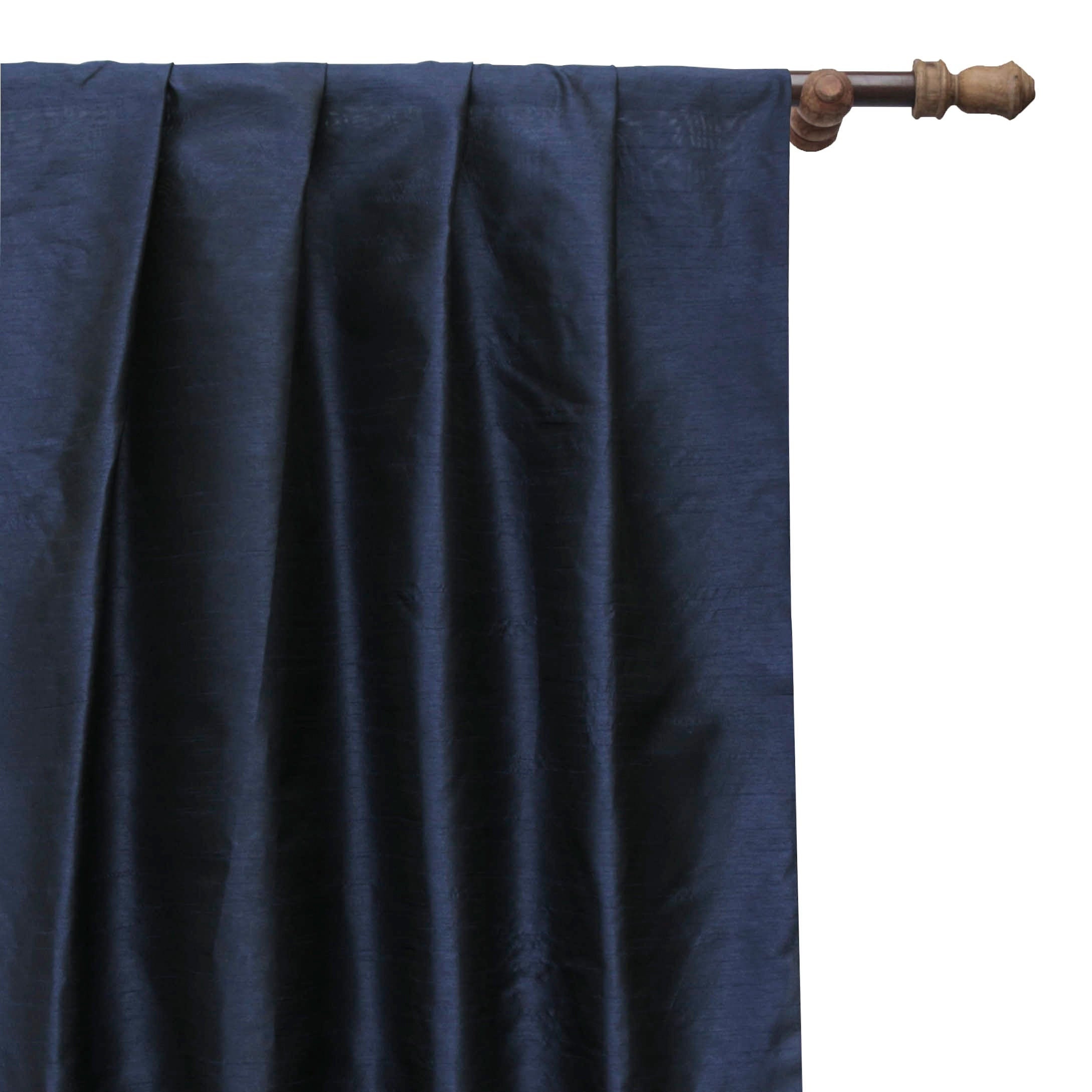 Dunkelblauer Kunstseidenvorhang, 51 Zoll (130 Cm) Breit