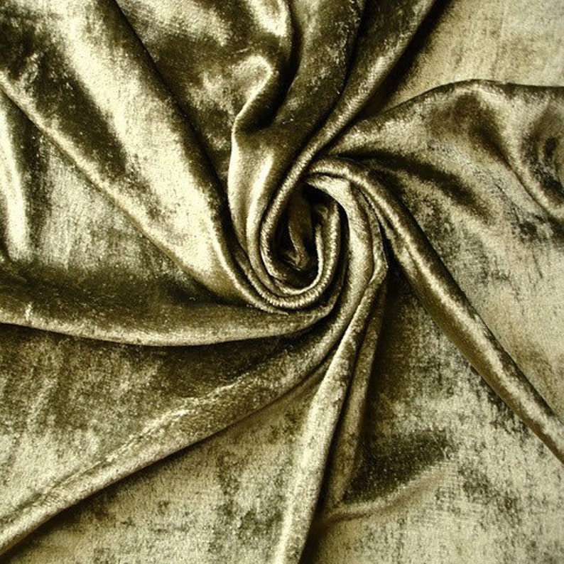 Olive Green Velvet Fabric Yardage Fabric Curtain Fabric | Etsy