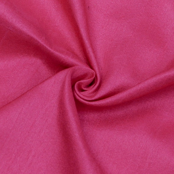 Fuchsia Pink Art Silk Fabric by the Yard Faux Silk Curtain | Etsy