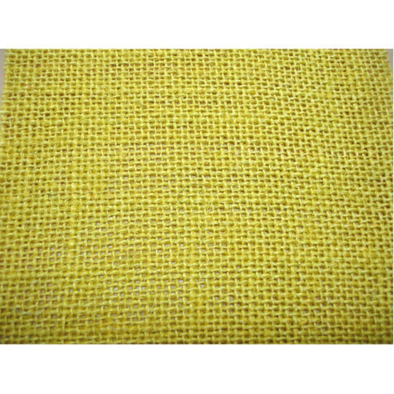 Yellow Burlap Fabric 1 Yard Etsy