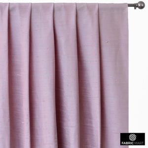 Pastel Lilac 100% Pure Silk Fabric By The Yard / Metre, 41 inch Pure Dupioni Silk Fabric, Lustrous Slubbed Silk fabric for Curtains, Dresses image 5