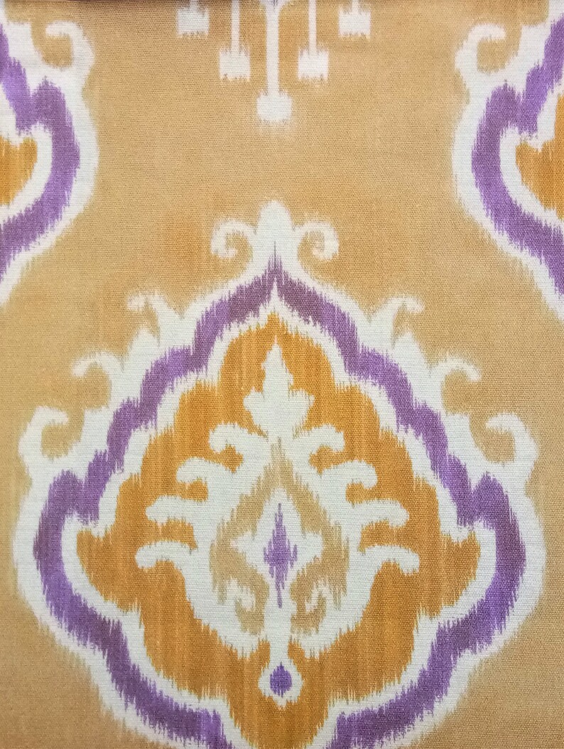 Gold Moroccan Damask Curtain Fabric By The Yard Upholstery Etsy