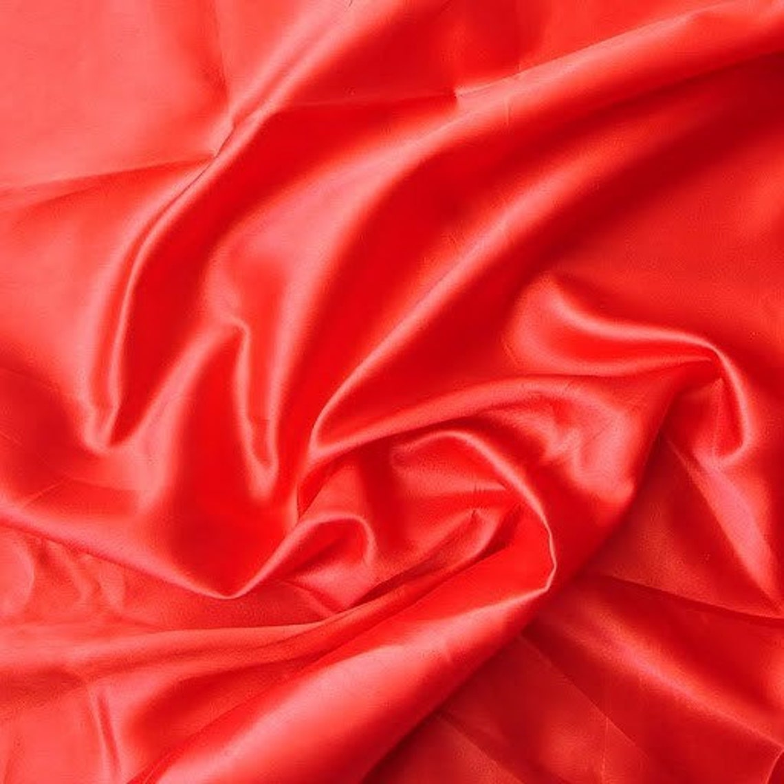 Red Satin Fabric 1 Yard Etsy