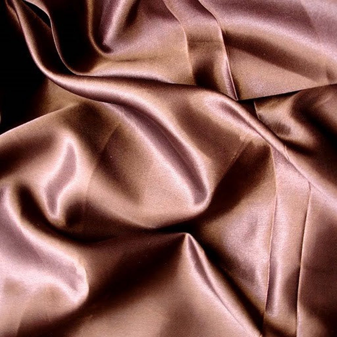 Chocolate Satin Fabric Etsy