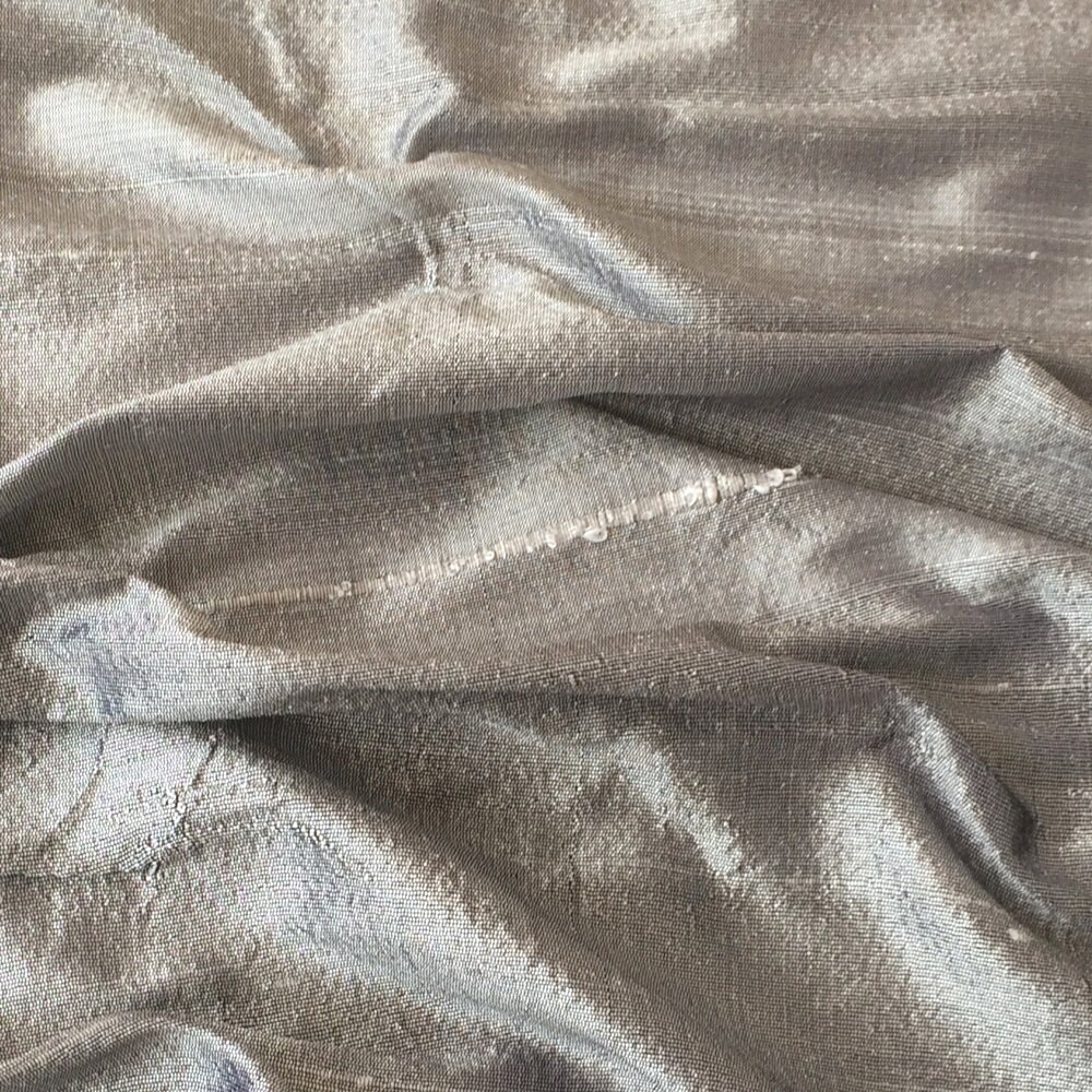 Grey 100 Percent Pure Silk Fabric By The Yard Pure Silk Etsy