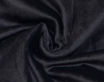 Black Cotton Velvet By The Yard, 54 Inch Wide Velvet, Upholstery Weight Fabric,Curtain Fabric,Fashion Velvet Fabric,Upholstery Velvet Fabric