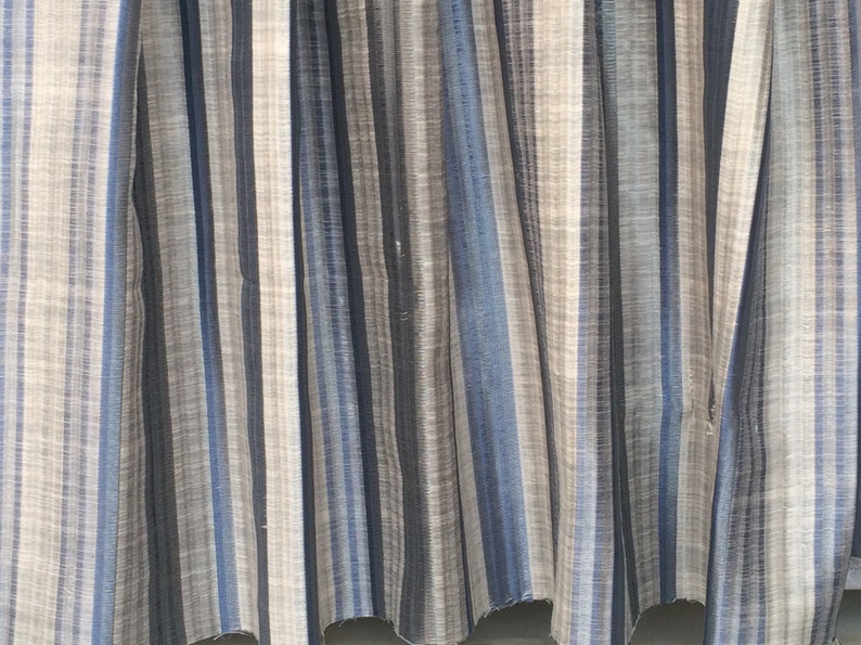 Blue Stripes Curtain Drapes Curtain Panels Custom Curtains | Etsy