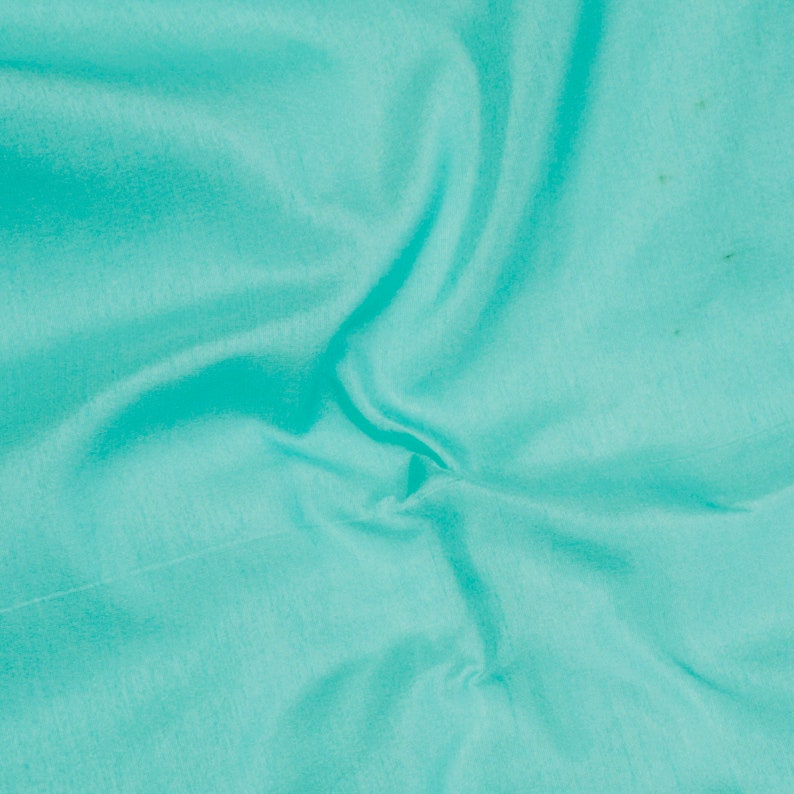 Sea Green Art Silk Fabric by the Yard Faux Silk Curtain Etsy