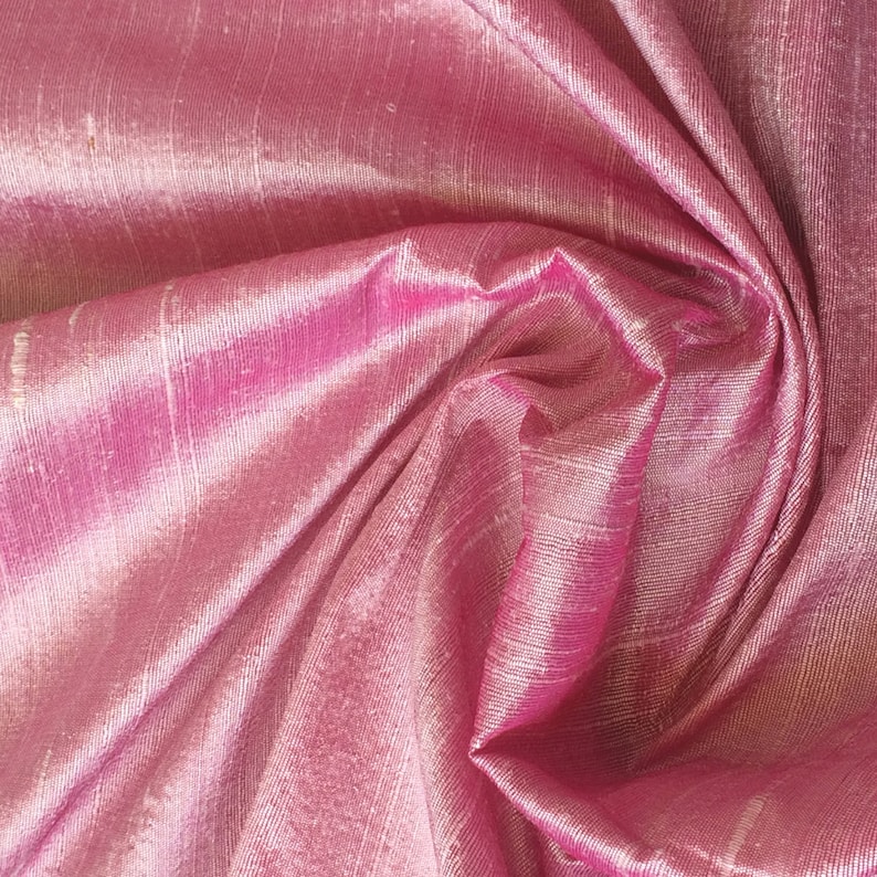 Light Pink 100 Percent Pure Silk Dupioni Fabric By The Yard Etsy