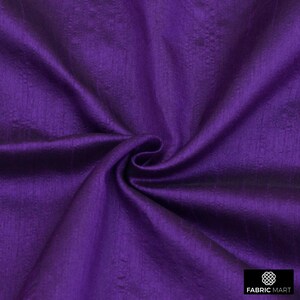 Bright Purple Art Silk Fabric By The Yard / Metre, Faux Silk Curtain Fabric, Dress Fabric, Wholesale Art Silk Fabric, Slub Faux Silk Fabric