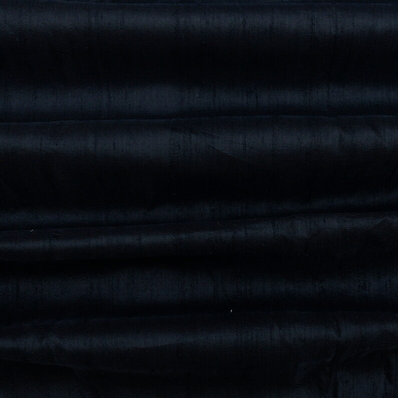 Black Silk Fabric by the Yard Silk Fabric Silk Dupioni Etsy
