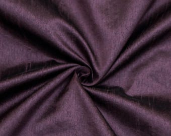 Dark Plum Art Silk Fabric By The Yard / Metre, Faux Silk Curtain Fabric, Dress Fabric, Wholesale Art Silk Fabric, Slub Faux Silk Fabric