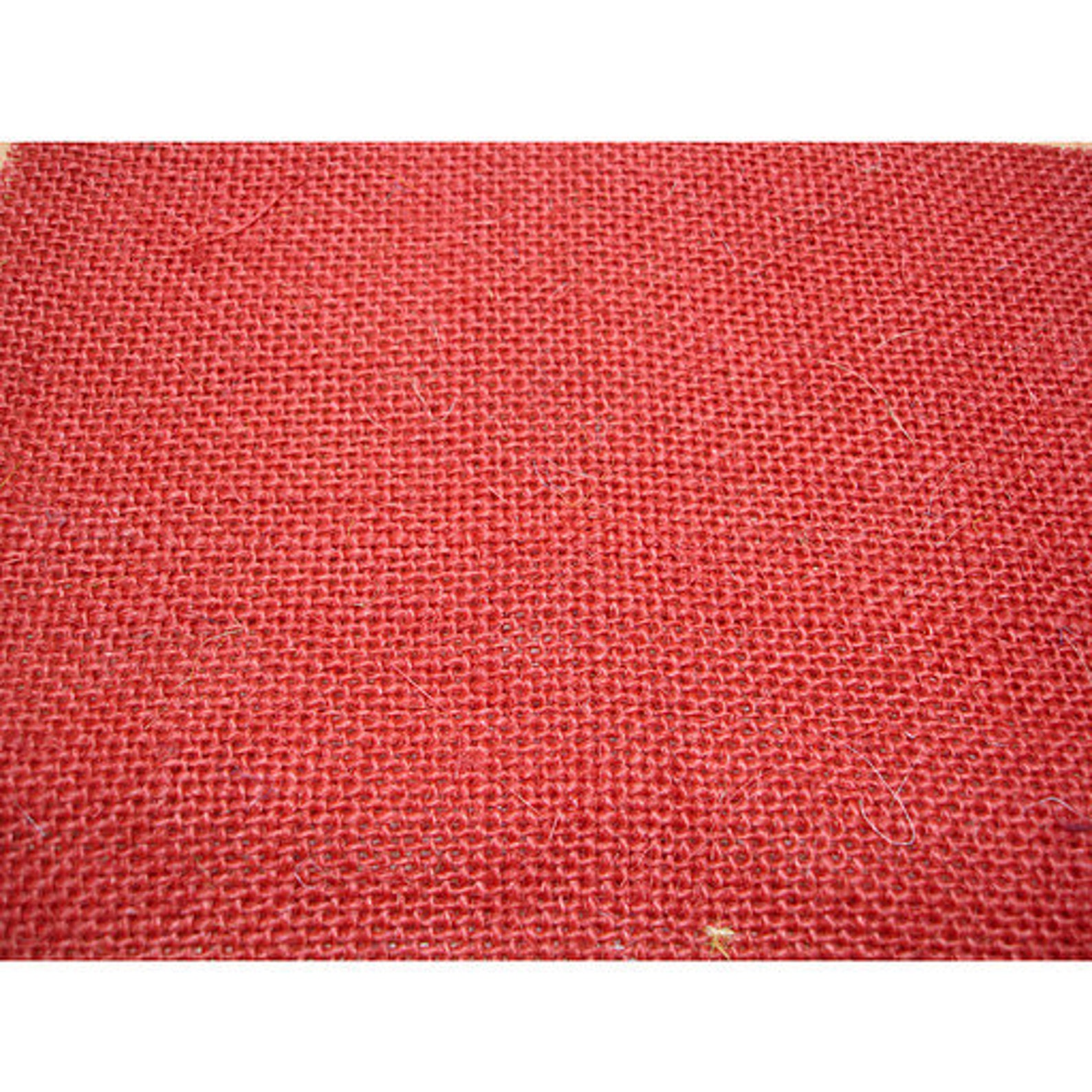 Red Burlap Fabric 1 Yard Etsy