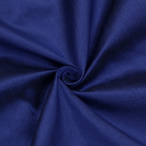 Royal Blue Art Silk Fabric by the Yard Faux Silk Curtain | Etsy