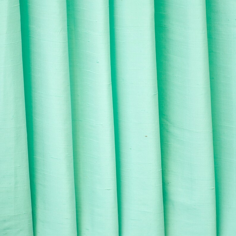 Mint Green Silk Fabric by the Yard Silk Dupioni Fabric Etsy