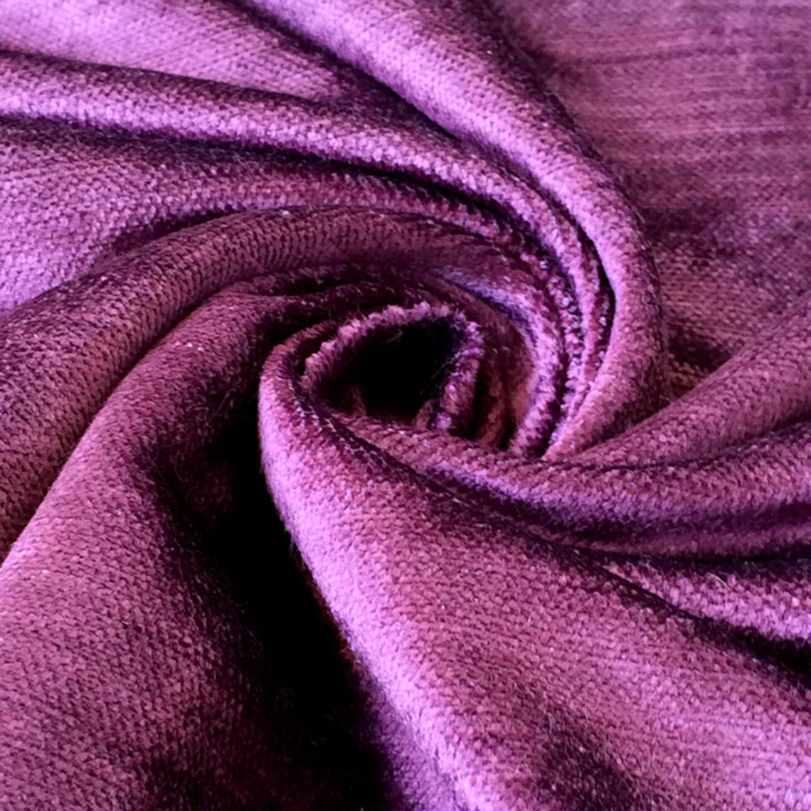 Plum Cotton Viscose Velvet Fabric By the Yard Upholstery Etsy