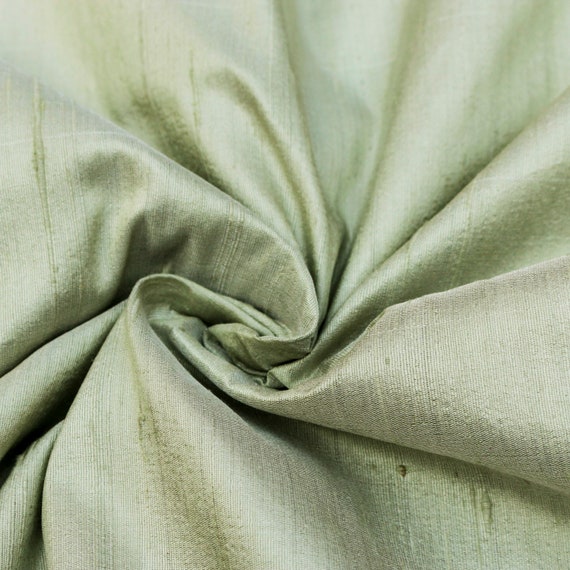Pistachio Green Silk Fabric by the Yard, 41 Inch Pistachio Green Silk  Dupioni Fabric, Slub Silk Fabric for Drapes, Curtains, Wedding Dress 