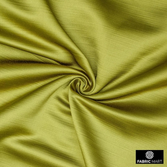 Chartreuse Heavy Satin Fabric By The Yard / Metre, 54 inch Wide Heavy Satin Fabric, Upholstery Satin Fabric, Curtains, Pillowcases, Bedding