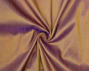 Gold And Purple Art Silk Fabric By The Yard, Iridescent Faux Silk Fabric, Bridal Fabric, Wholesale Art Silk Fabric,Slub Silk Fabric,Two Tone