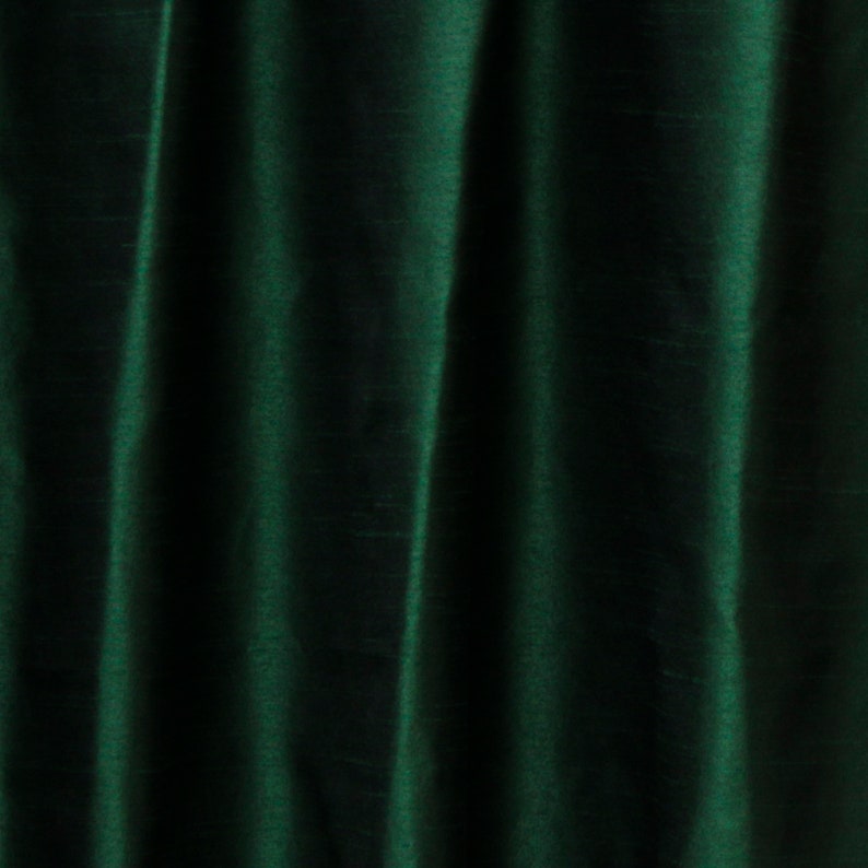 Bottle Green Art Silk Fabric by the Yard Faux Silk Curtain Etsy