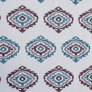 Burgund & Teal Damast Jacquard Webstoff Meterware, Strukturstoff, Vorhangstoff Großhandel Stoff, Geometrische Jacquard Stoff