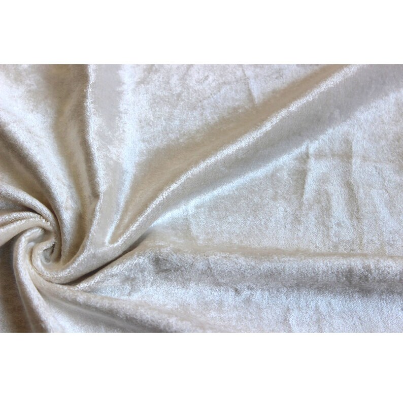 Ivory Cotton Velvet Upholstery Weight Fabric Curtain Fabric Etsy