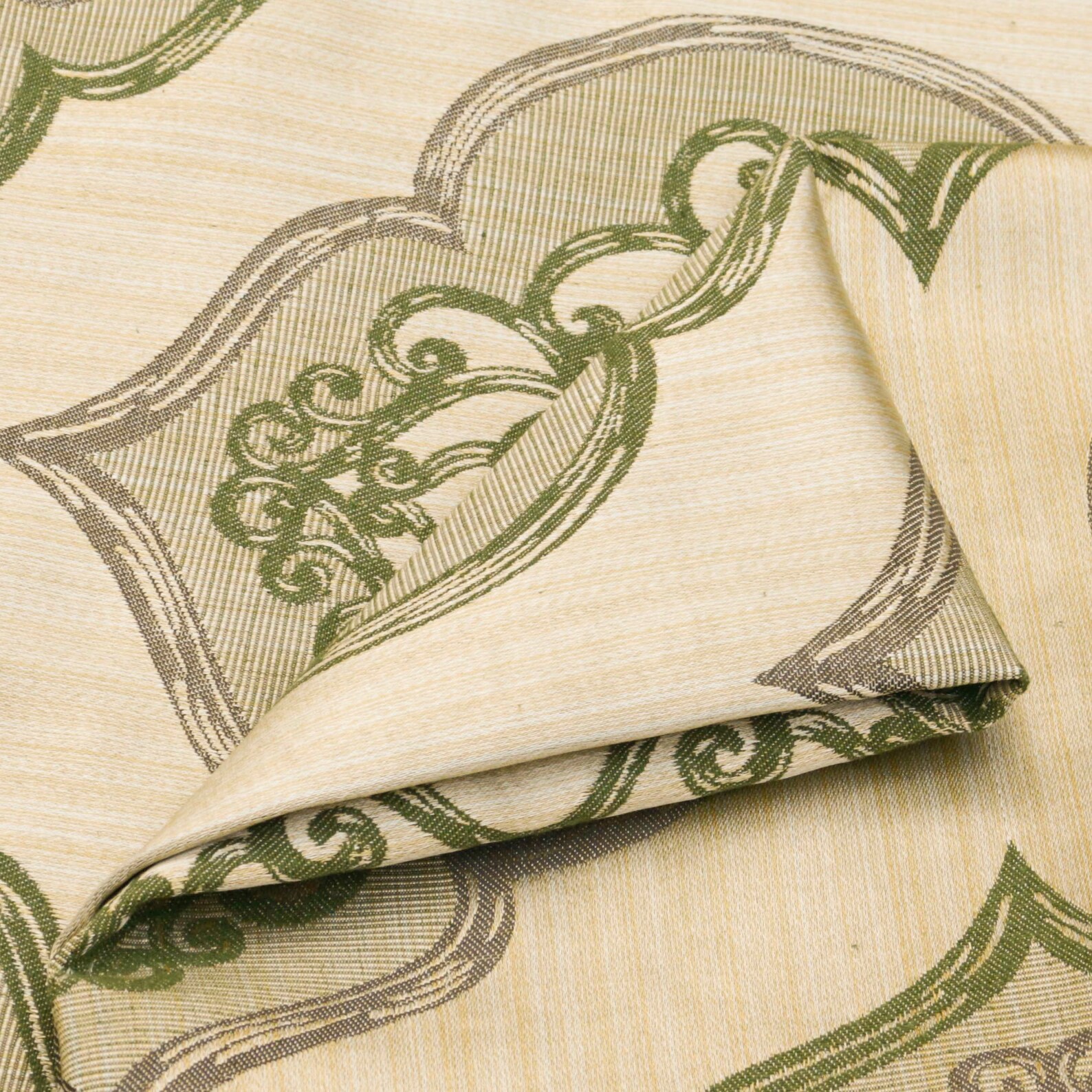 Geometric Olive Green Damask Fabric by the Yard Jacquard Etsy