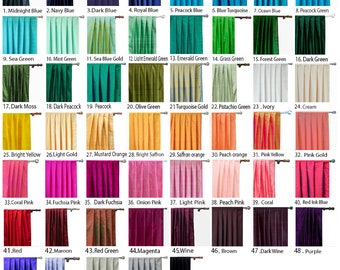 Silk Dupioni Curtains (Rod Pocket,Grommet,Box Pleat,Three Pinch Pleat,Tab Top and Plain Ring Top) **Please Mention Color Name In Order Notes