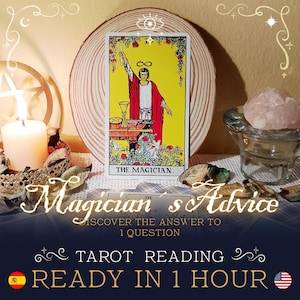 MISMA HORA, Lectura de Tarot de 1 Pregunta, Consejos del Mago, Tarot Brutal, Consulta Específica Personalizada, Sin Edulcorantes