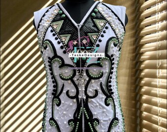 Western Custom Rodo Queeen, Showmanship, Horsemanship , Western Pleasure Show Vest For Riding