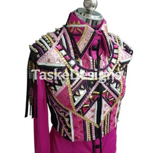 Pink Western Show Shirt & Bolero Set: Stretch Riding Apparel