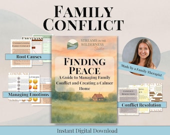 Family Conflict Resolution Workbook, Therapist-Made for Calm Communication, Emotional Safety, & a Peaceful Home, CBT, Family Systems Theory