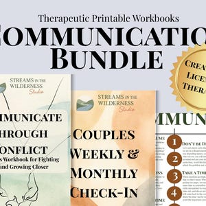 Mega Workbook Bundle- Couples Communication and Conflict | Conflict Resolution, Check-In & Listening Skills Worksheets