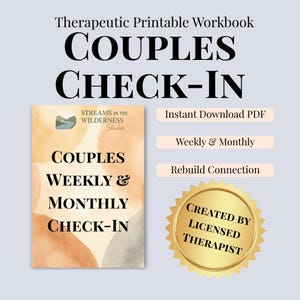 Couples Weekly and Monthly Check-In Workbook | Relationship PDF Journal | Guided Prompts for Connection, Reflection & Communication