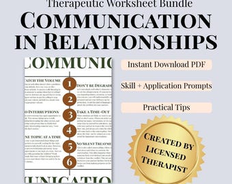 Healthy Communication Sample, Relationship Conflict Guide, Couples Counseling Tools, Communication and Difficult Conversation Workbook