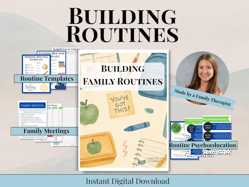 Family Routines & Time Management Workbook | Back-to-school Planner for ...