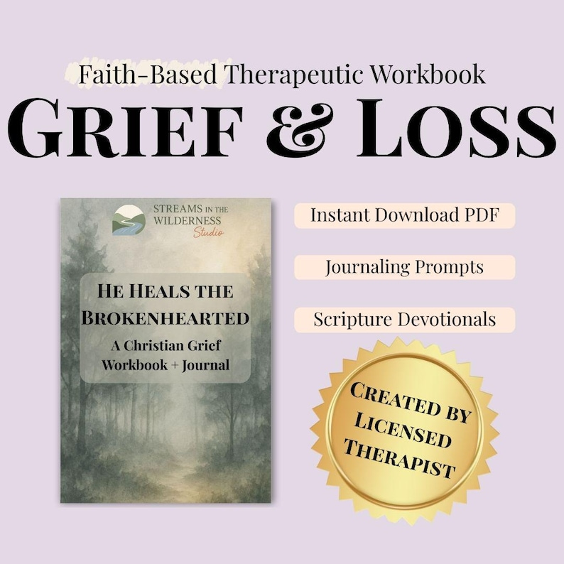 Faith-based Grief Workbook | Christian Grief Journal PDF | Scripture ...