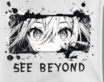 Anime Eyes Graphic Tee: Manga Style Unisex T-Shirt