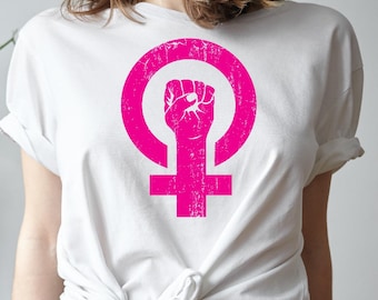 Feminist Symbol T-Shirt: Girl Power Venus Fist Graphic Tee