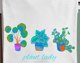 Plant Lady T-Shirt, Botanical Graphic Tee, Plant Lover Gift
