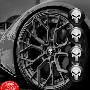 Set 4pcs Skull 3D domed Wheel emblem silicone rim center caps logo decal stickers Self adhesive High quality epoxy resin