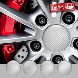Set 4pcs Carbon Wheel 3D domed Wheel emblem silicone rim center caps logo decal stickers Self adhesive