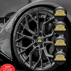 Set 4pcs Camel Trophy Wheel 3D domed Wheel emblem silicone rim center caps logo decal stickers Self adhesive
