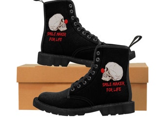 Smile Maker For Life Men's Canvas Boots