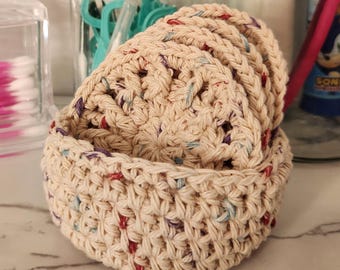Crochet Face Scrubby and Holder Pattern: Pdf download, 2 patterns